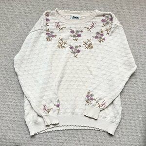 Vintage Northern Reflections oversized floral cottagecore sweater